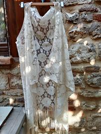 Gilè lungo bianco