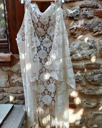 Gilè lungo bianco