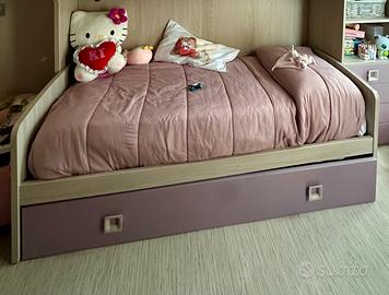 Letto singolo con letto estraibile