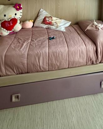 Letto singolo con letto estraibile