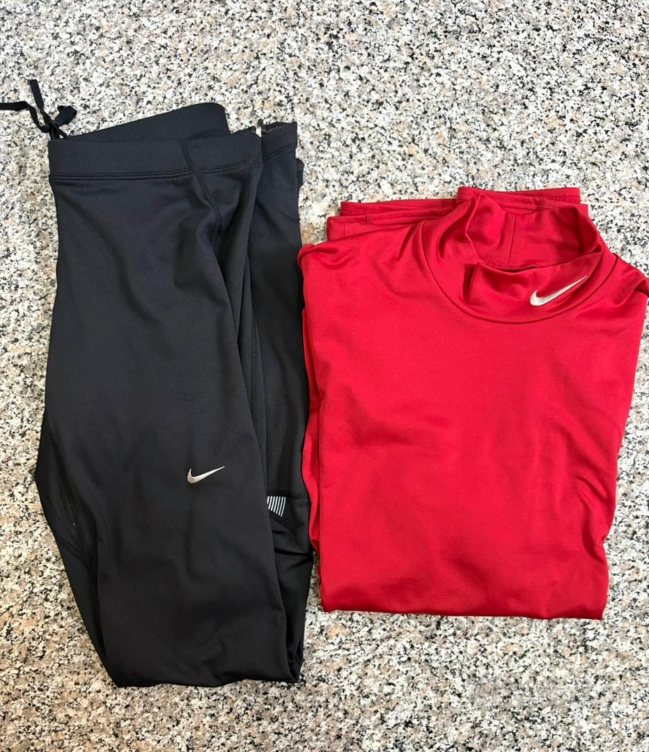 Nike Pro completo sportivo rosso e nero L uomo