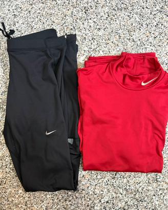 Nike Pro completo sportivo rosso e nero L uomo