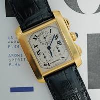 Cartier Tank Francese crono cassa oro 18 deployant
