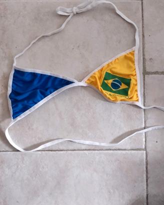 Reggiseno con bandiera Brasile a triangolo