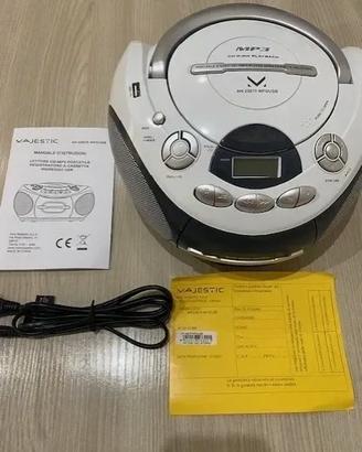 Lettore stereo cd portatile Majestic usb e anti