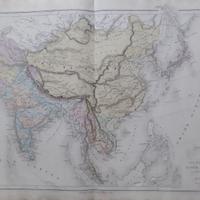 Carta geografica dell'Ottocento Asia