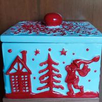 Scatola in ceramica Natalizia