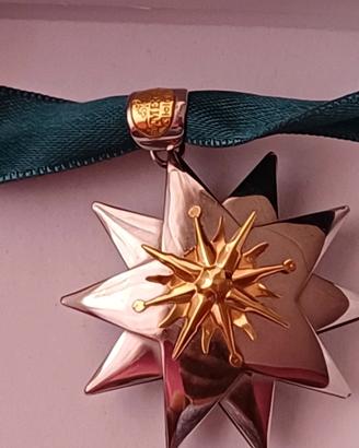 Ciondolo oro giallo 750,18kt e acciaio 