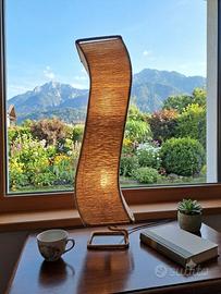 Lampada onda rettangolare e tessuto naturale.