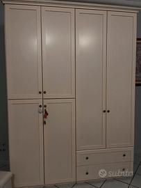armadio due ante con cassetti