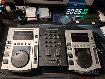 Set DJ Vintage - 2x Pioneer CDJ-100S + Mixer König