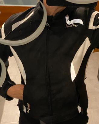Giubbotto moto con protezione
