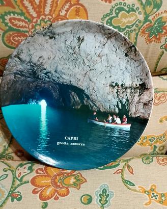 piatto da parete vintage di capri 