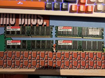 💻 4x RAM V-Data 128MB SDRAM 168pin – Bundle Retrò