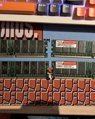 💻 4x RAM V-Data 128MB SDRAM 168pin – Bundle Retrò