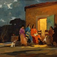 Renato Natali dipinto originale olio su tavola