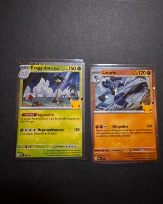 Pokémon 30º anniversario - lucario + exeggutor