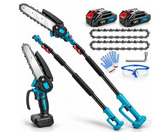 Motosega Telescopica a Batteria 6 Pollici con 2x b
