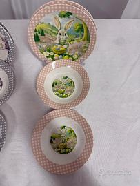 Set 12 piatti in porcellana Linea Pasqua