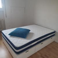Nordli struttura letto con cassetti + materasso