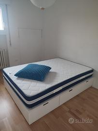 Nordli struttura letto con cassetti + materasso