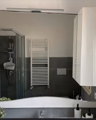 Specchio mobile da bagno con luce led applique