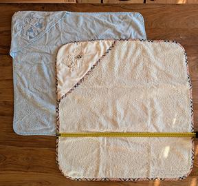 Set 2 asciugamani da bagno neonati