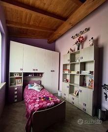 Cameretta completa libreria,scrivania armadio pon