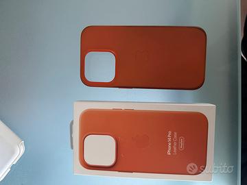 Cover apple leather case orange