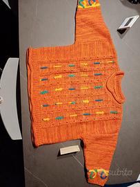 maglia cotone arancione nuova