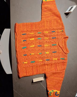maglia cotone arancione nuova