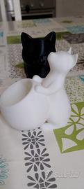 Vasetto decorativo Gatto bianco stampato in 3D 