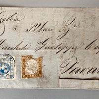 frammento di lettera con 2 francobolli Regno