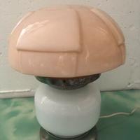 Lampada appoggio vintage vetro Murano rosa