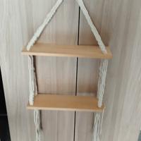 Mensole in legno e cotone - shabby chic