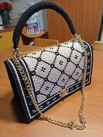 Borsa uncinetto su rete handmade