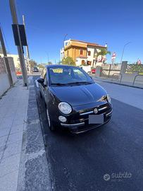 Fiat500 1.2 benzina. Nera, tetto panoramico.