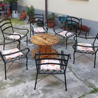 Arredamento da esterno  : 6 poltrone  + tavolo 