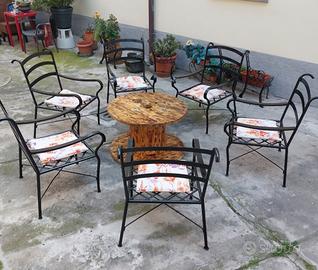 Arredamento da esterno  : 6 poltrone  + tavolo 