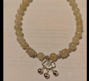 Collana pietre gialle argento 925 portafortuna