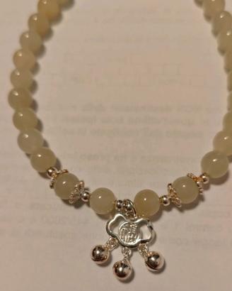 Collana pietre gialle argento 925 portafortuna