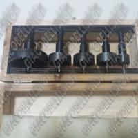 Kit di 5 frese a tazza con denti in metallo duro d