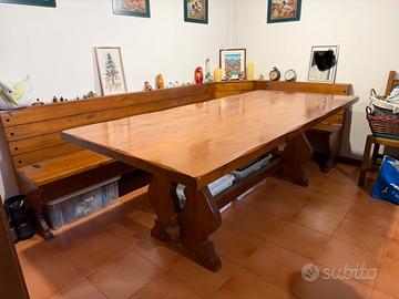Tavolo con giropanca x 12