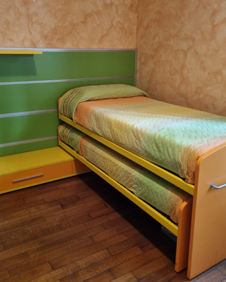 DIELLE cameretta doppio letto scorrevole a parete