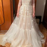 Abito da sposa romantico in tulle e pizzo - Nuovo