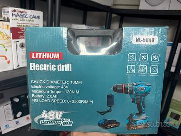 Trapano avvitatore doppia batteria 48v