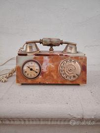 telefono vintage anni 70 in onice e ottone