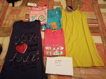 lotto 13 pz  vestiti 12 anni estivi  bimba nuovi