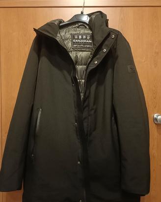 Parka con cappuccio "Canadian" uomo nero taglia 50