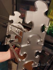 Portacd su 2 piani  puzzle acrilico